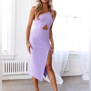 Hello Molly One Shoulder Midi Dress
